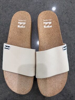 Billabong Women's Beige Slide Sandals